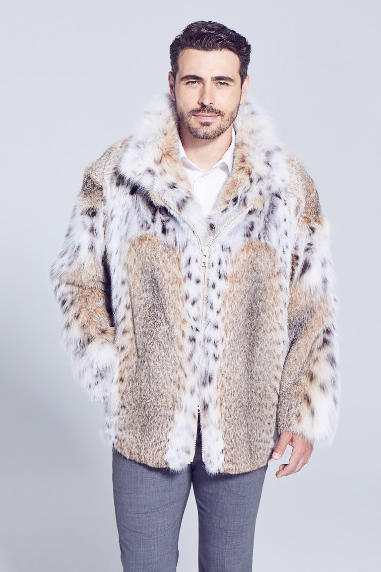 Mens lynx 2025 fur coat