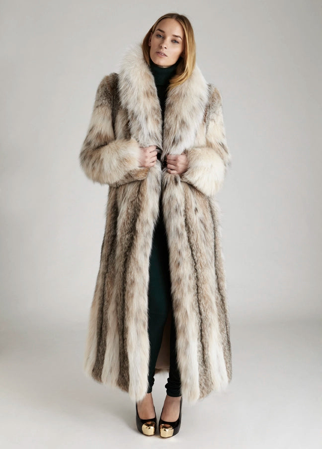 women's canadian lynx fur coat_long