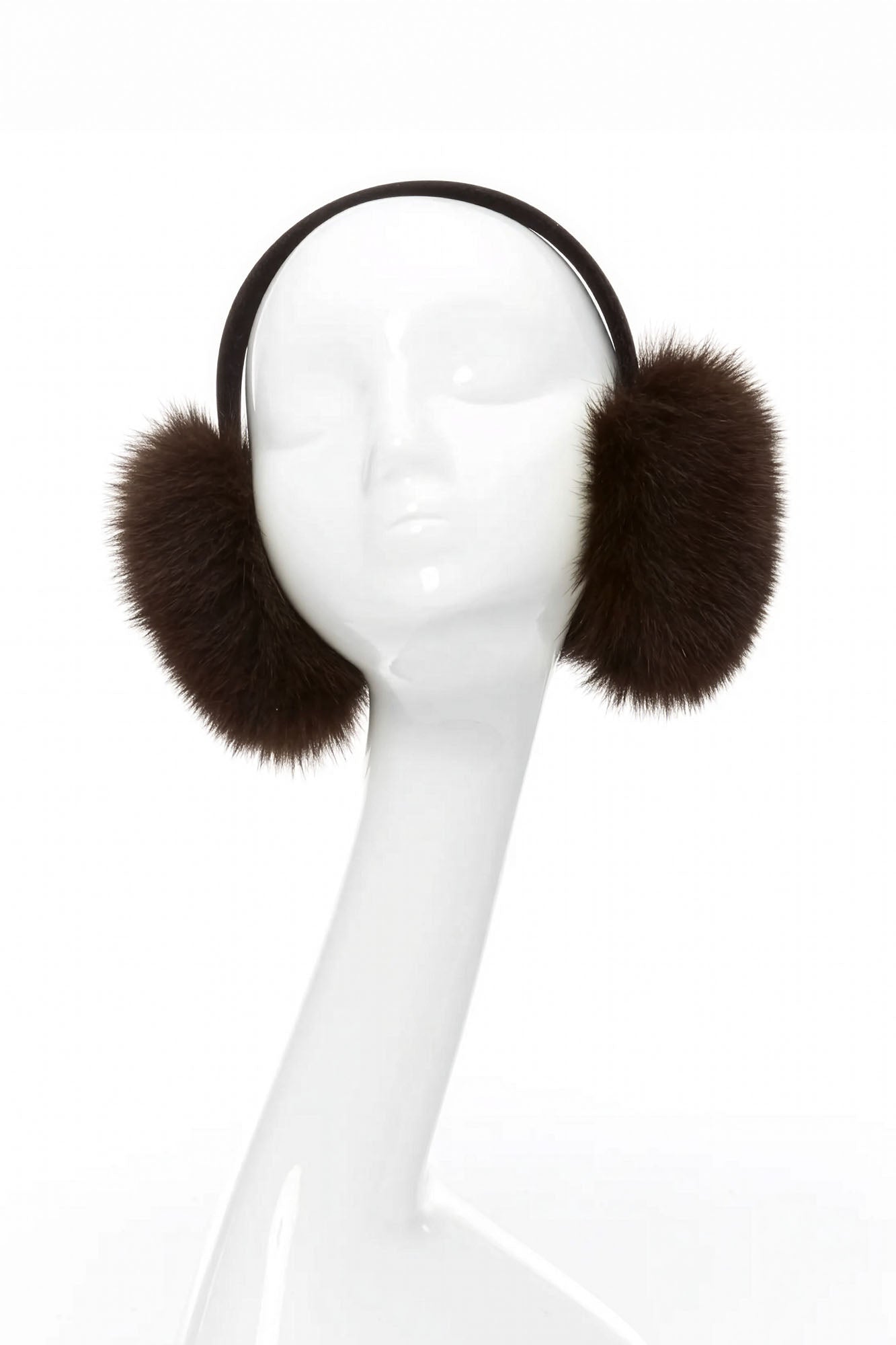 FOXEY ブラウン ファー イヤーマフ Brown Fox Fur Earmuffs – GK Furs