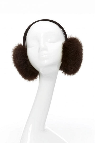 FOXEY ブラウン ファー イヤーマフ brown-fox-fur-earmuffs-