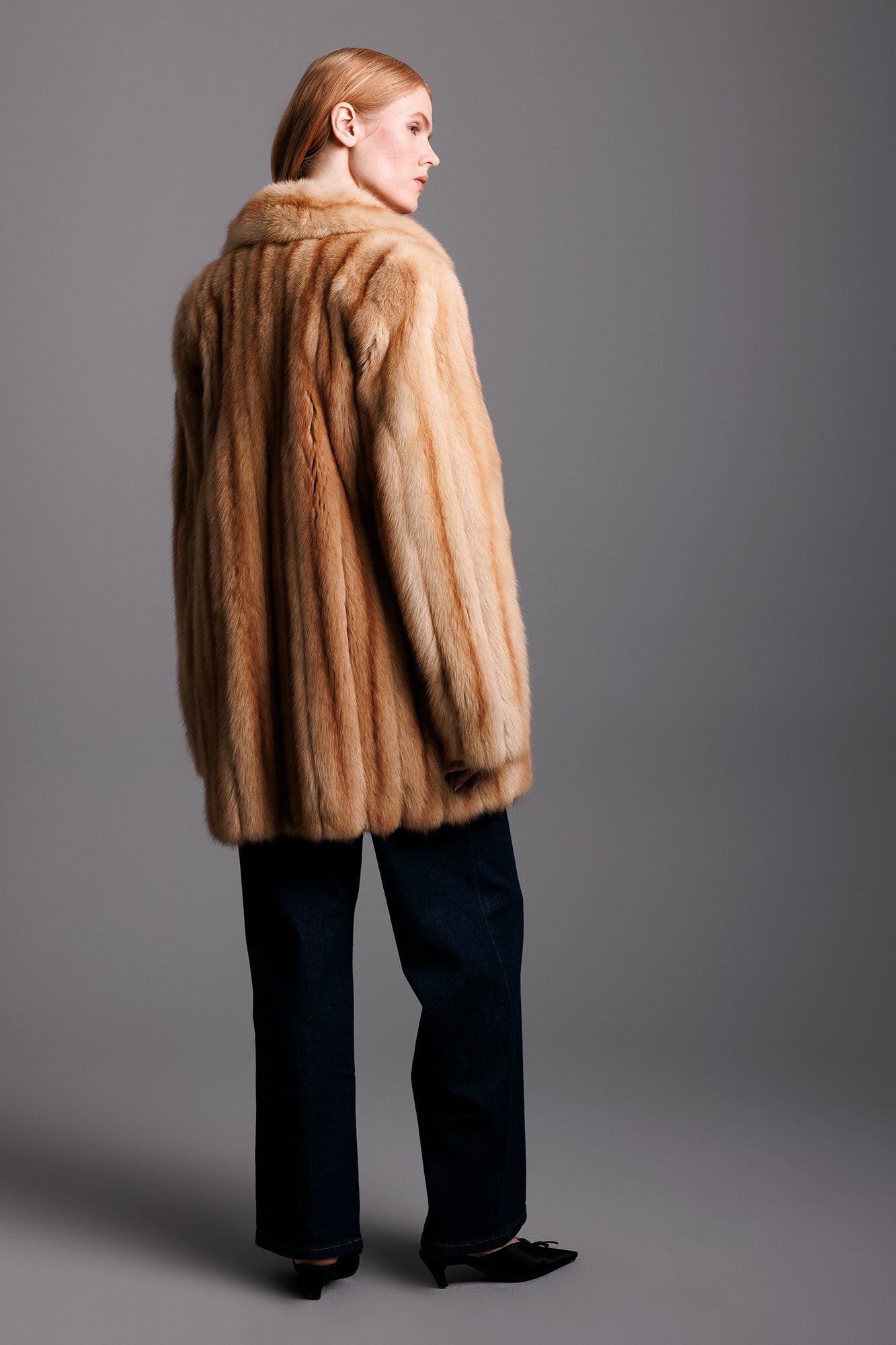Charlotte Golden Sable Fur Jacket – GK Furs