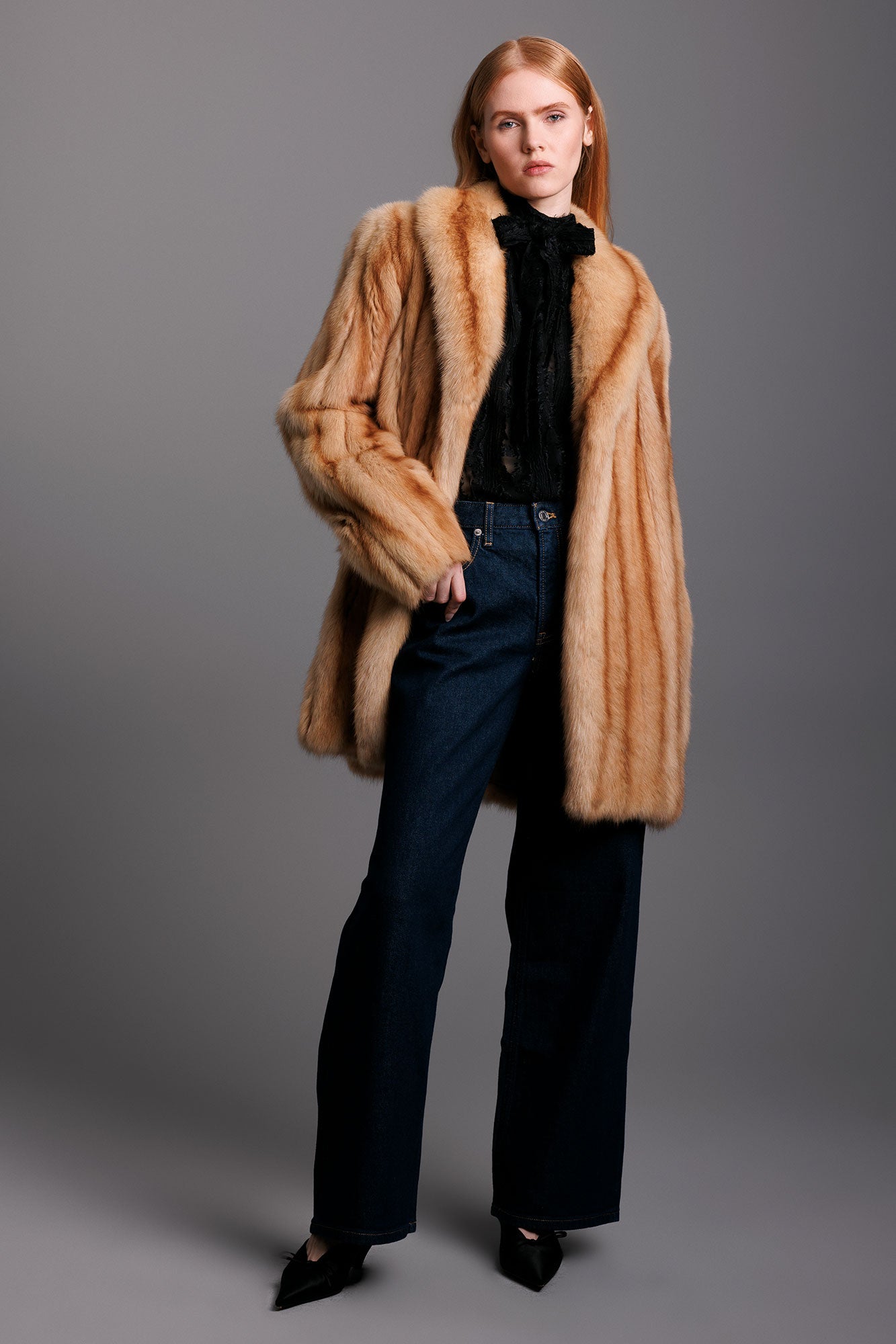 Charlotte Golden Sable Fur Jacket – GK Furs