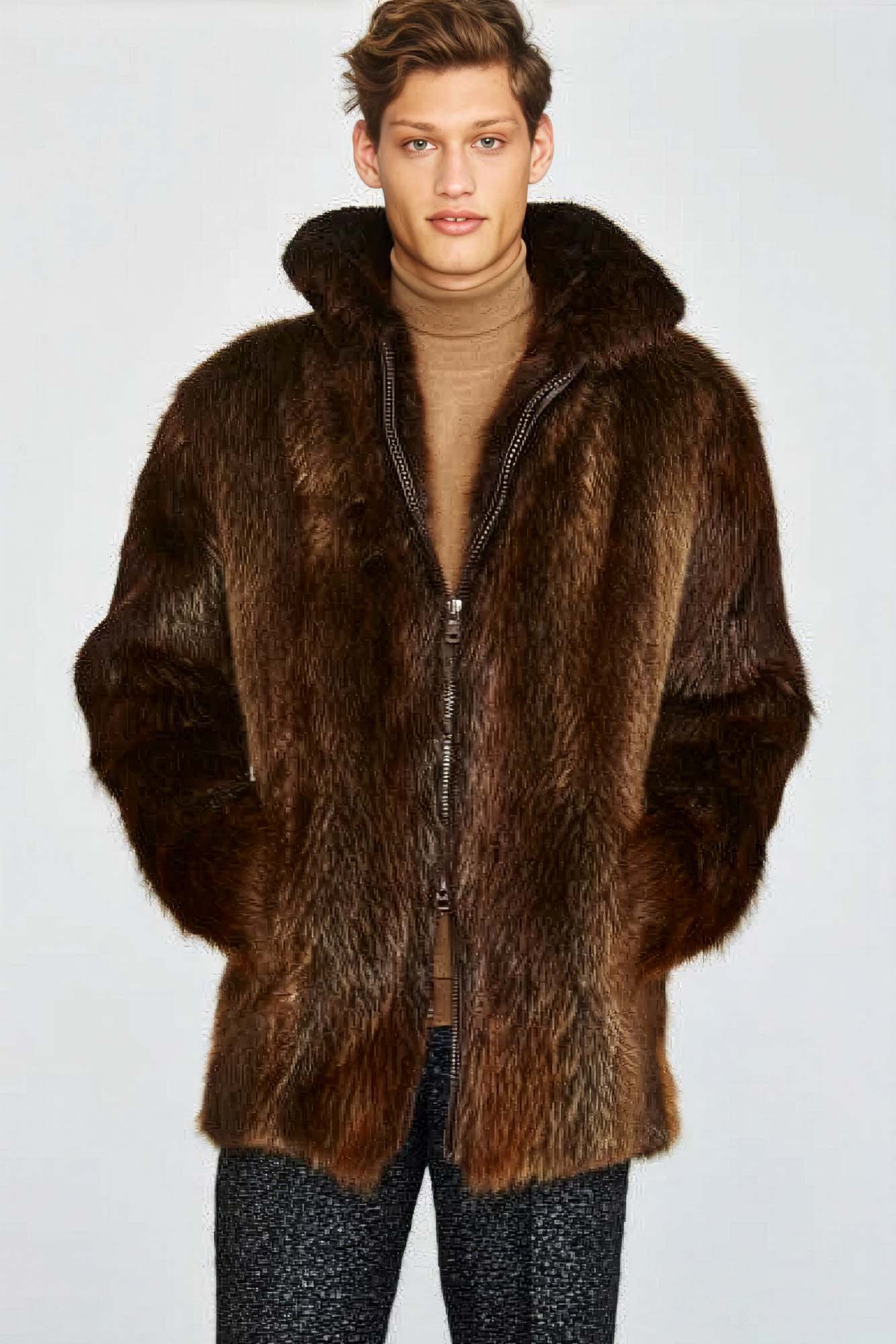 Men's Derek Beaver Fur Jacket – GK Furs