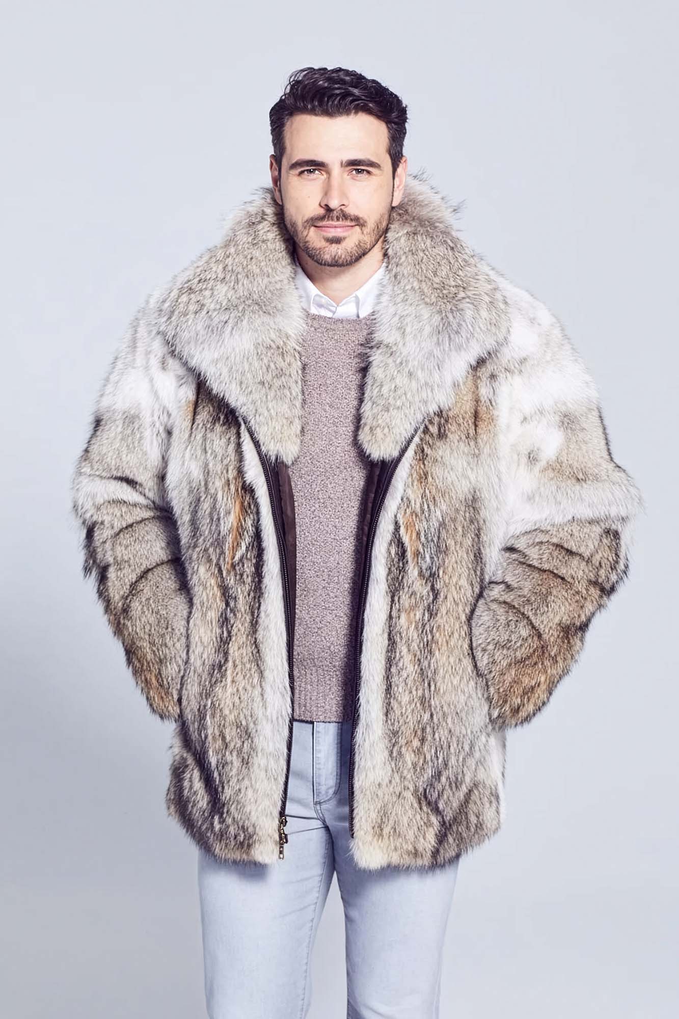 Men's Derek Coyote Fur Jacket – GK Furs