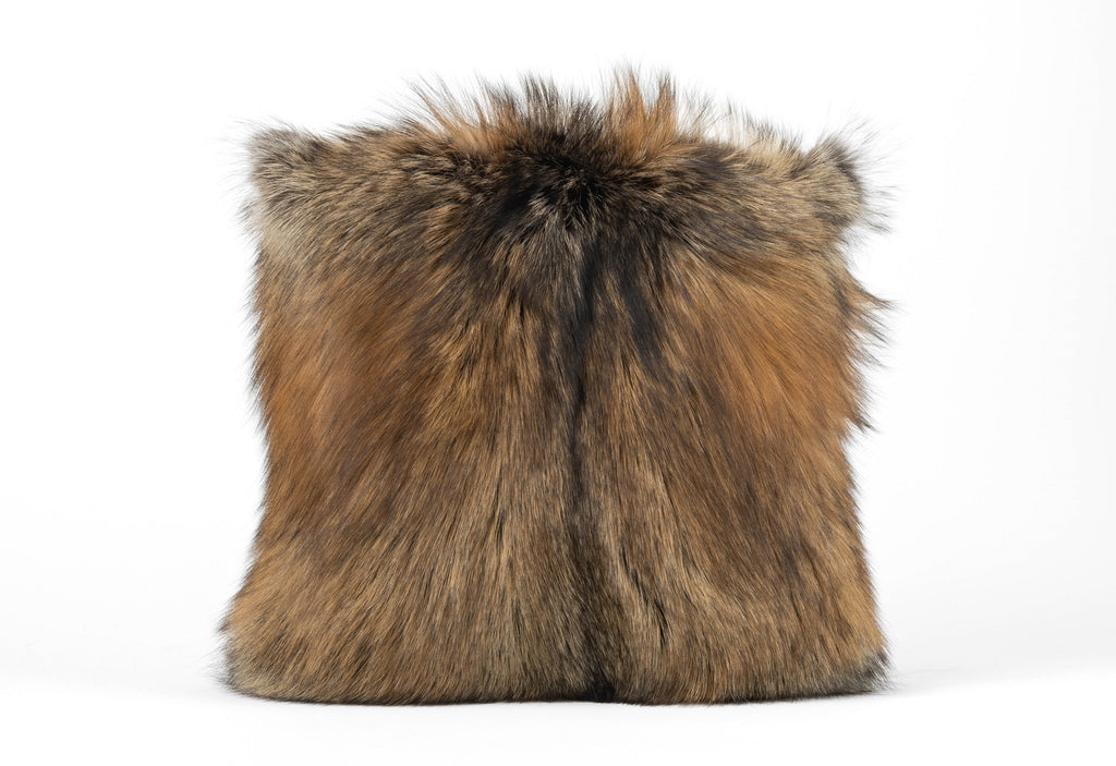 Cross Fox Fur Pillow