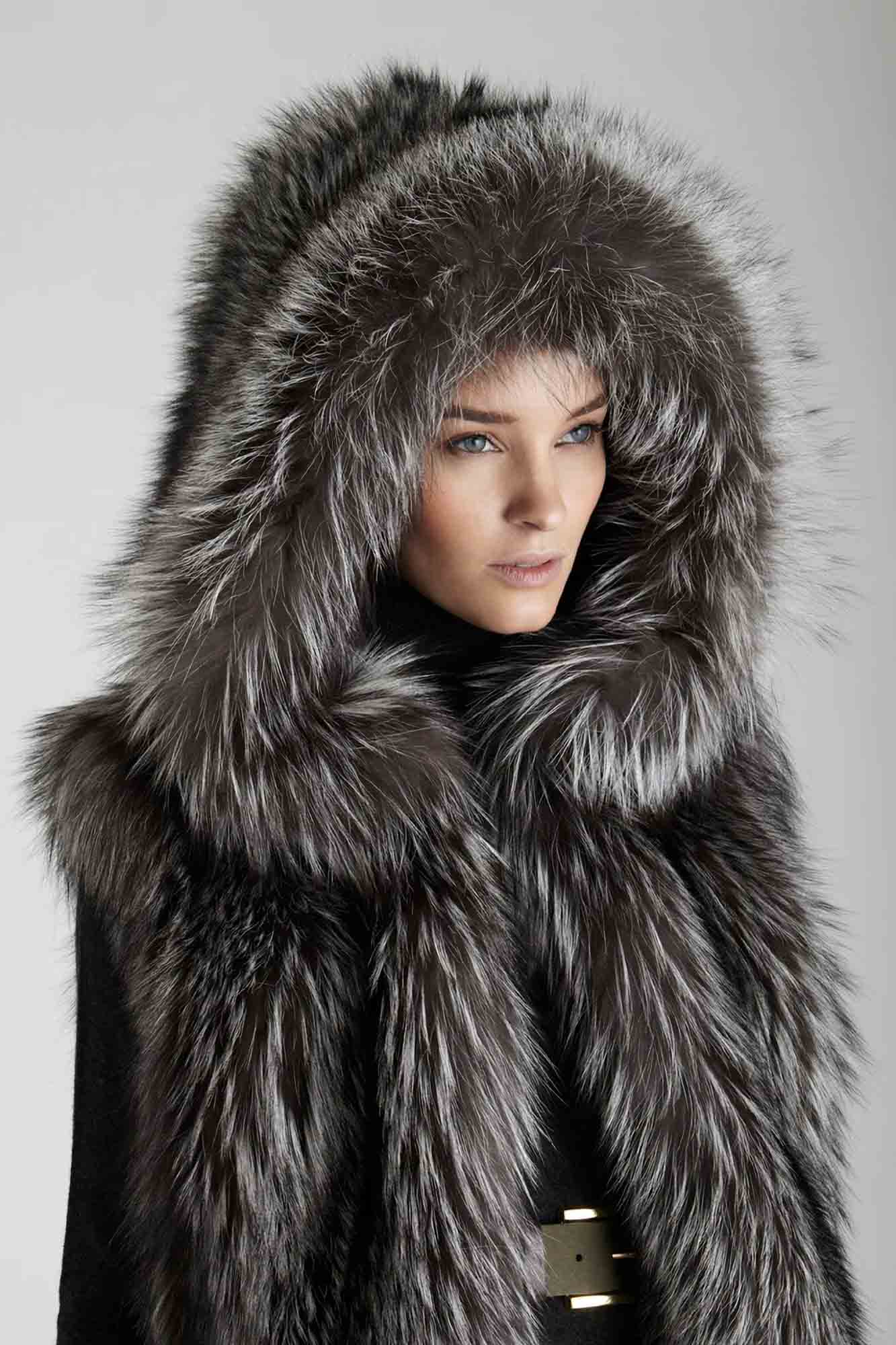 未使用✨OHGA　オーガ　FOX KNIT VEST　カシミヤ　グレー　ふわふわ Womens Hooded Long Fox Fur Vest – Step in with Grace & Attitude