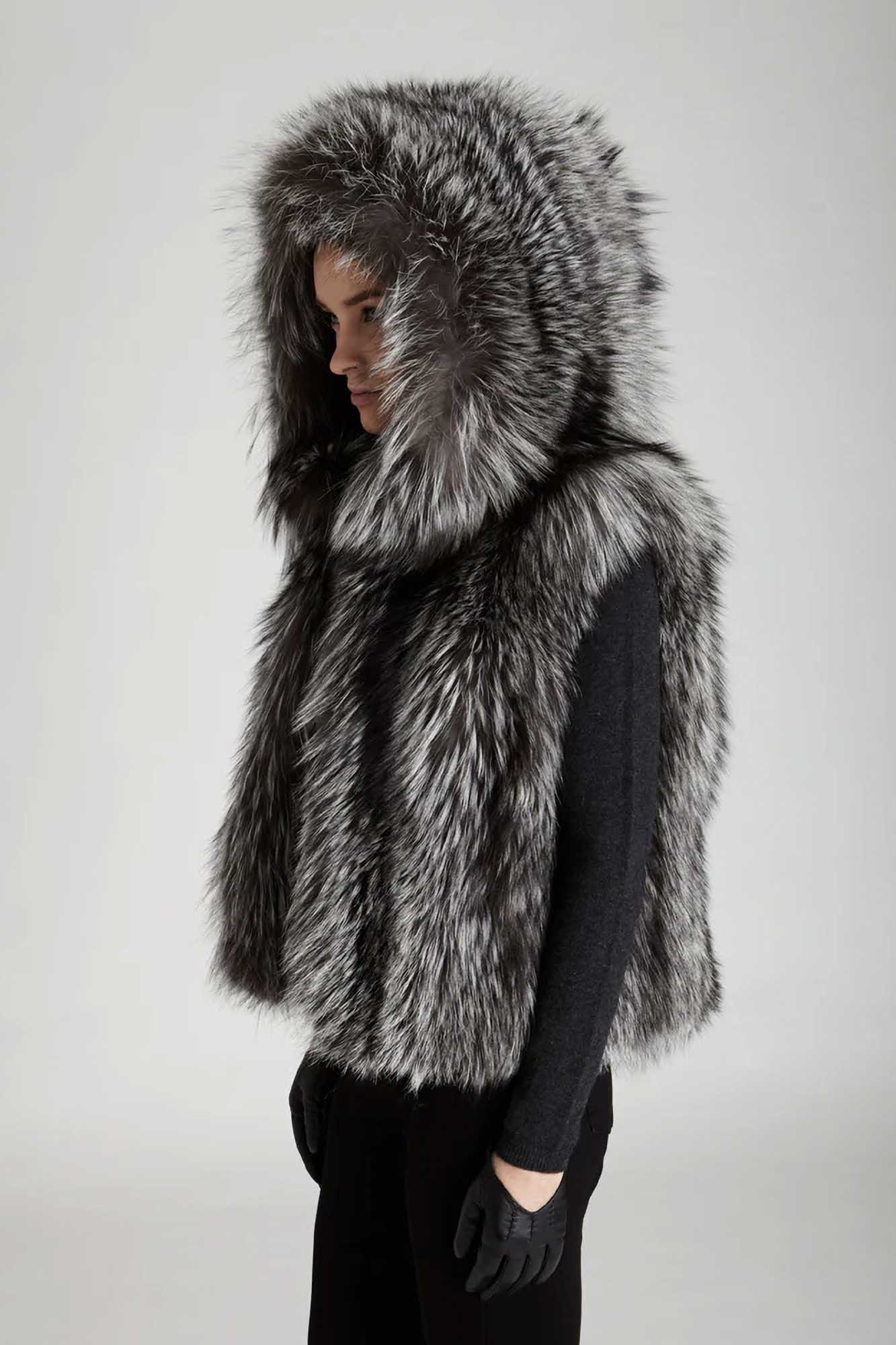 Iris Silver Fox Fur Vest – GK Furs