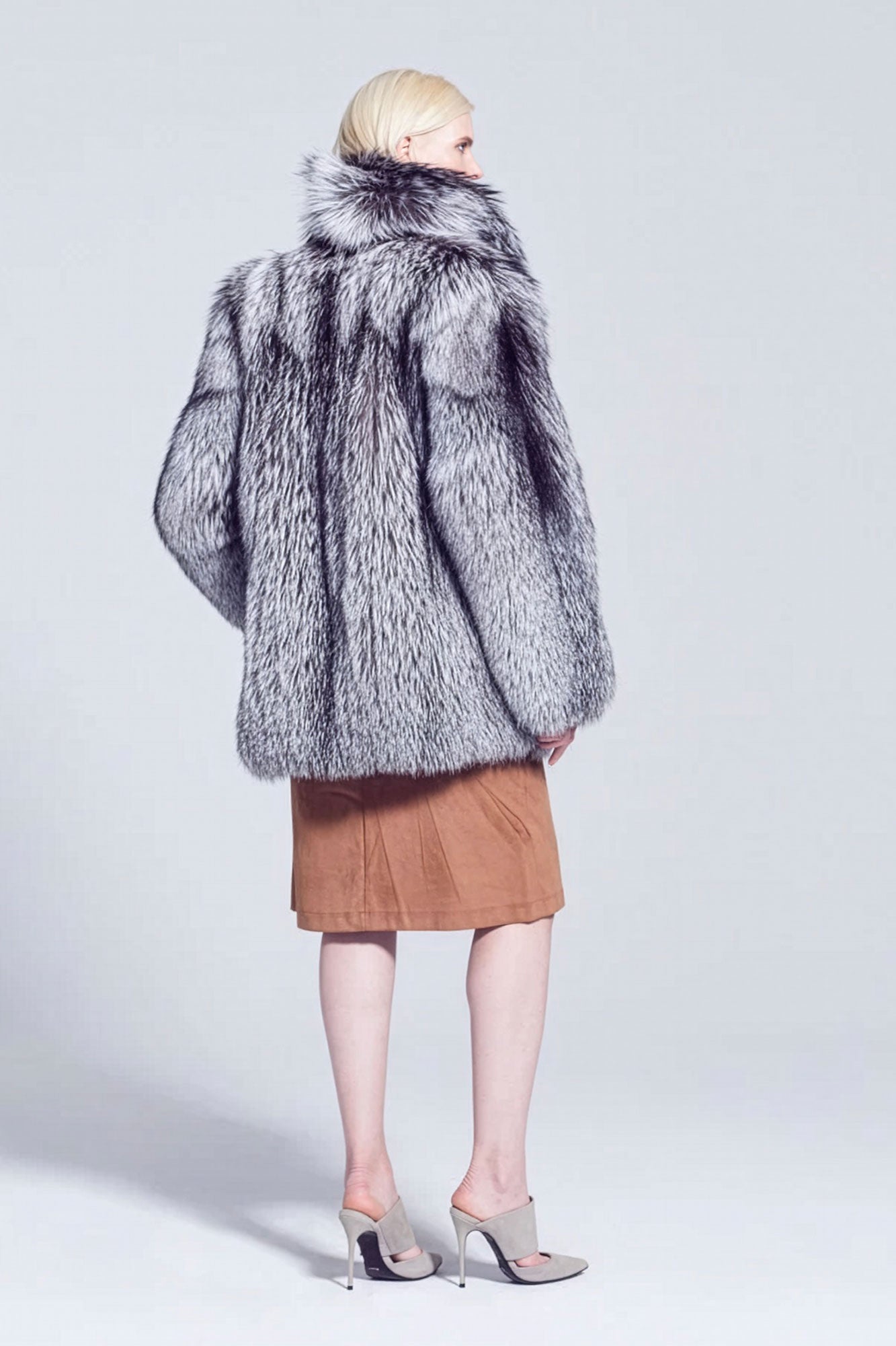 ★yukiy♡⋆*✩⑅◡̈⃝専用★  ジャスグリFOXファー付フードコーディガン 90s Grunge Faux Fox Fur Coat: Midi Length, Oversized Collar - Etsy