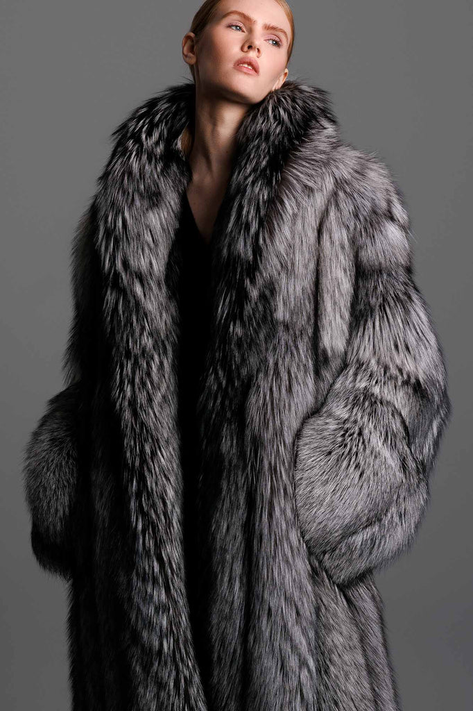 Lana Silver Fox Fur Coat – GK Furs