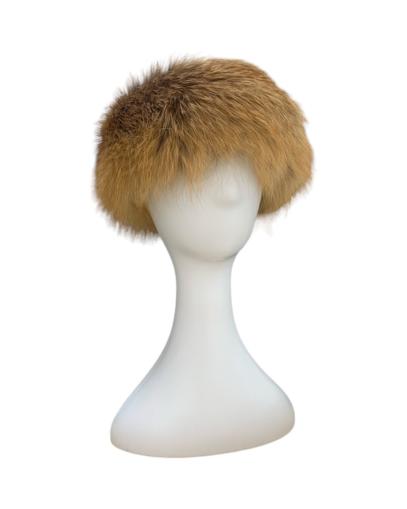 red fox fur adjustable headband