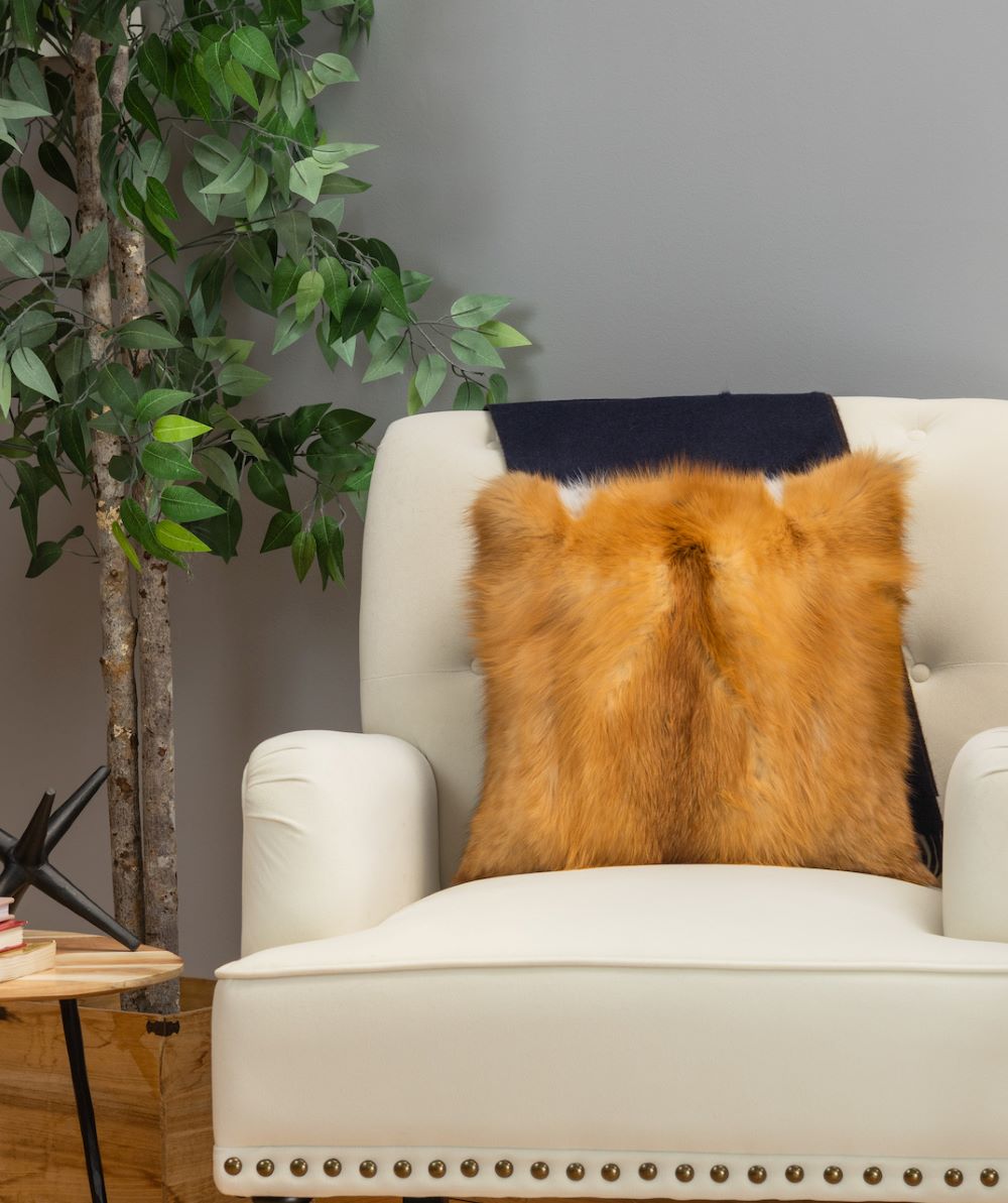 Red Fox Fur Pillows