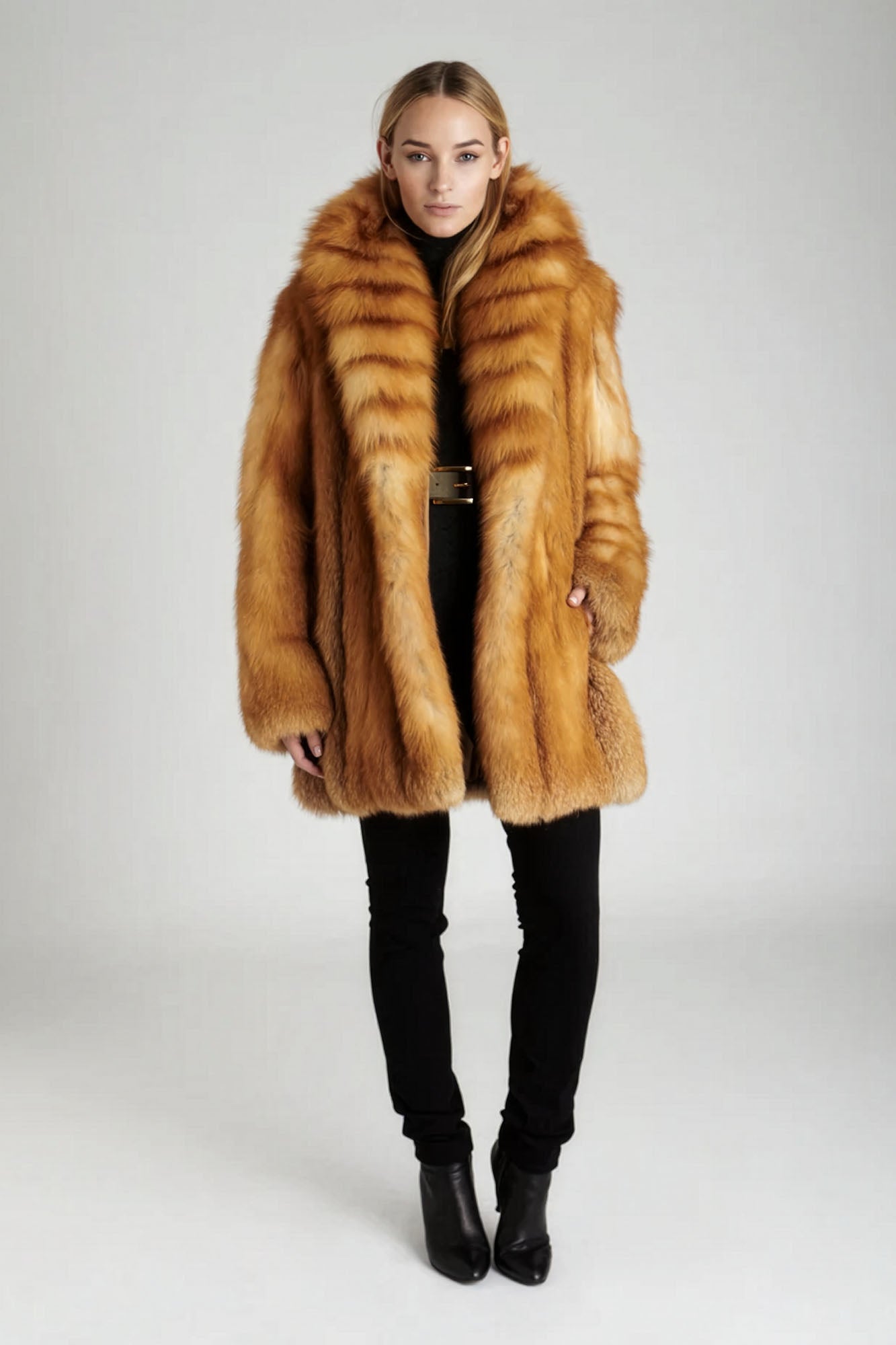 Sadie Red Fox Fur Jacket – GK Furs