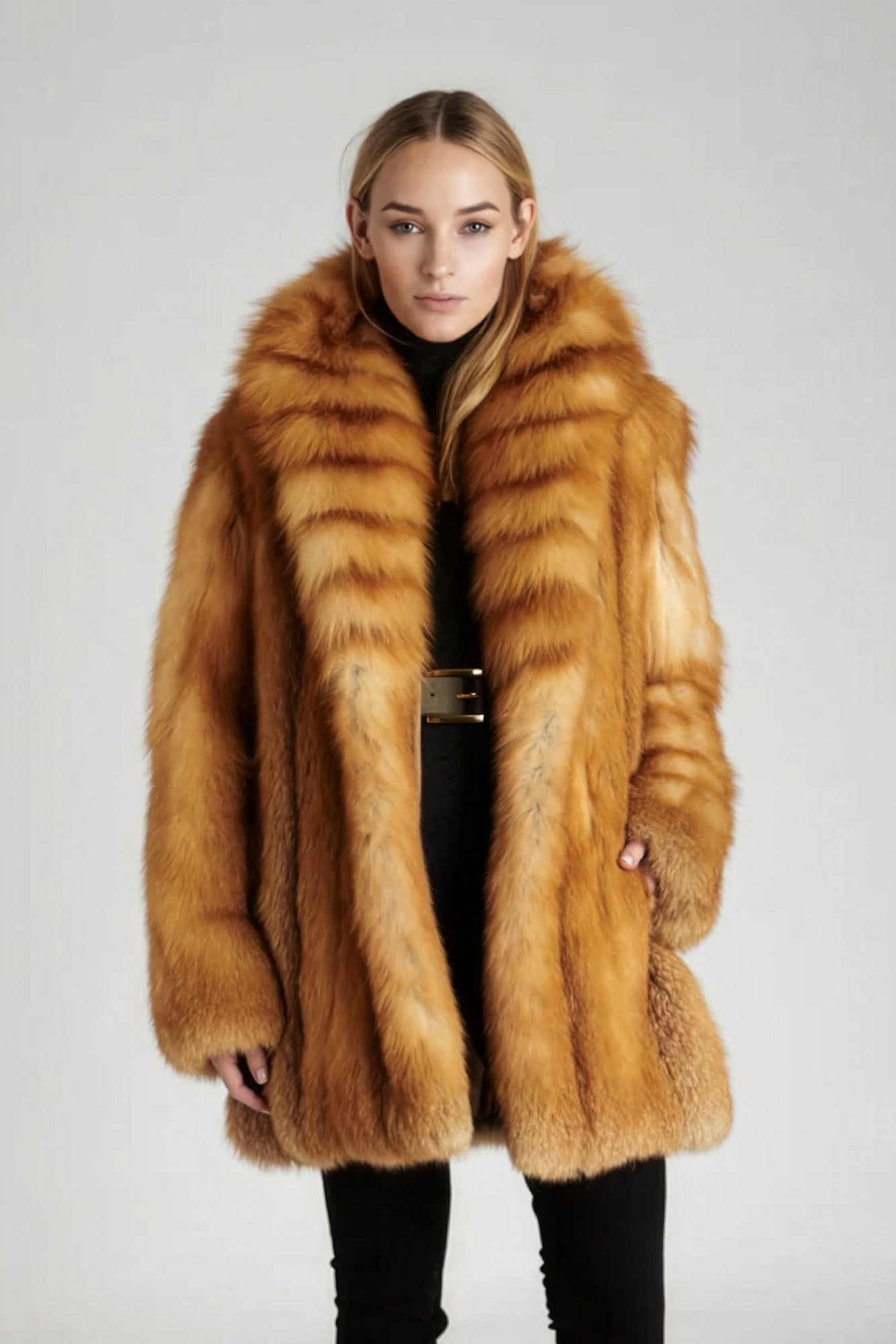 Sadie Red Fox Fur Jacket – GK Furs