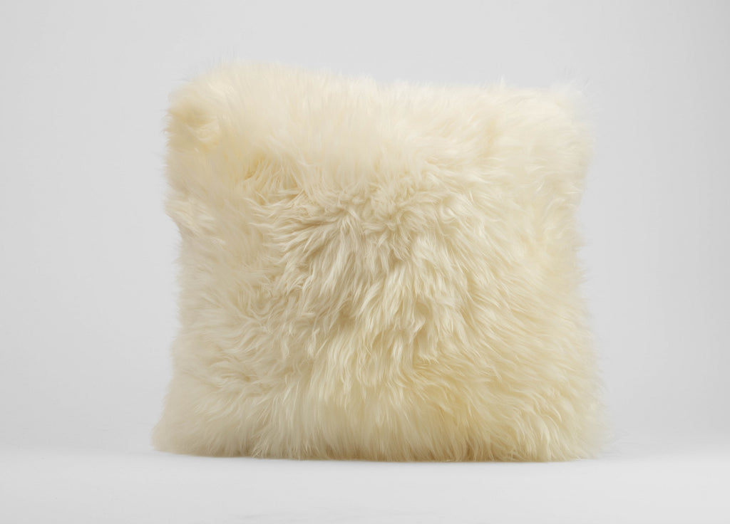 shearling fur pillow throw