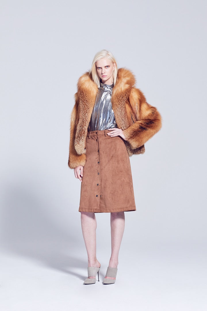 Aspen Red Fox Fur Jacket - Main Image