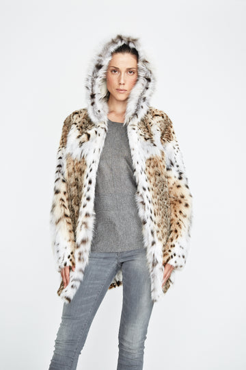 Lynx Hooded Fur Winter Jacket