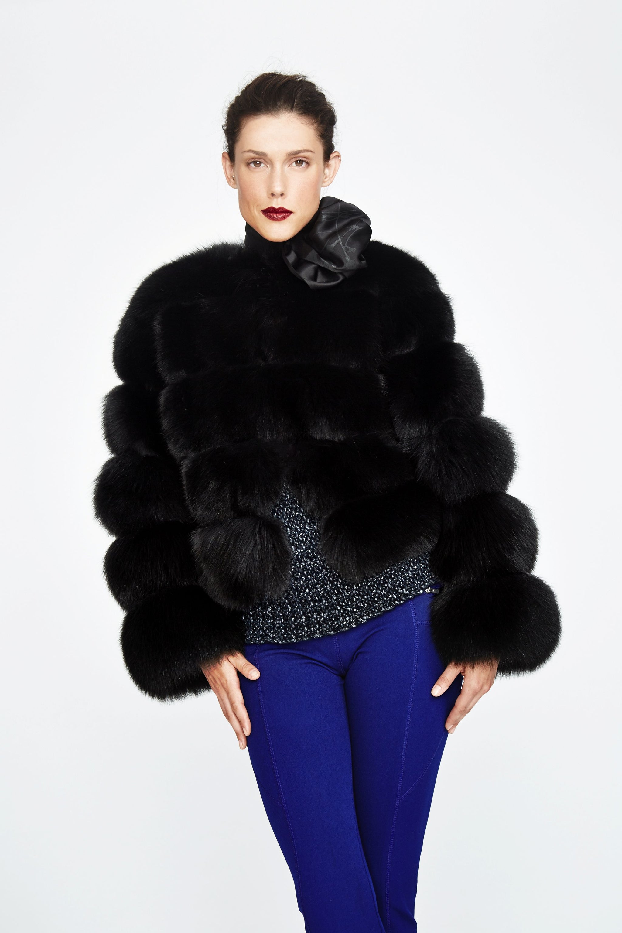 値下げ交渉〇 Nicole fur belt jacket NAVY Mob Wife Jacket - Navy – Blue Revival