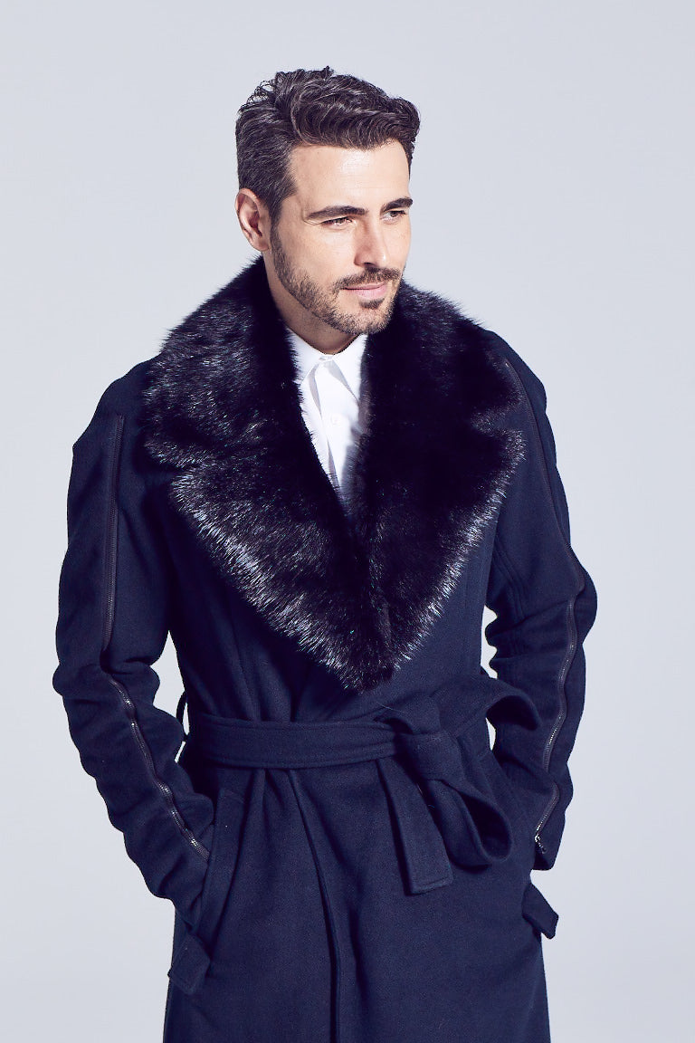 Men's American Grey Fox Fur Scarf – GK Furs