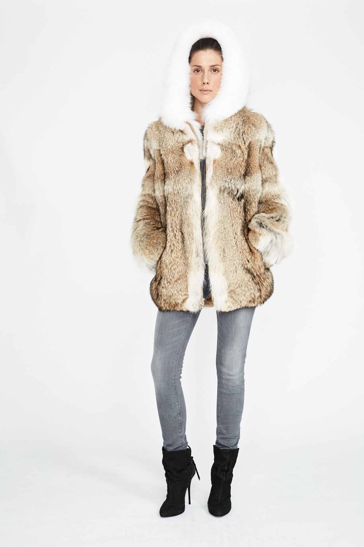 Yana Coyote Fur Jacket – GK Furs
