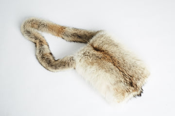 Coyote Fur Sling style handbag with full coyote fur strap