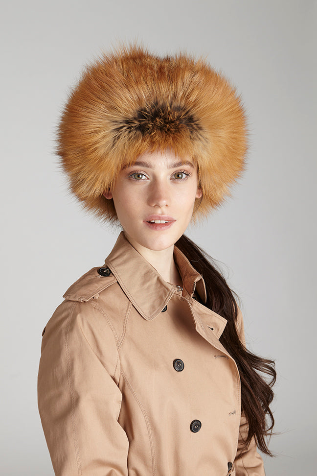 Gold Fox Fur Trooper Winter hat accessory