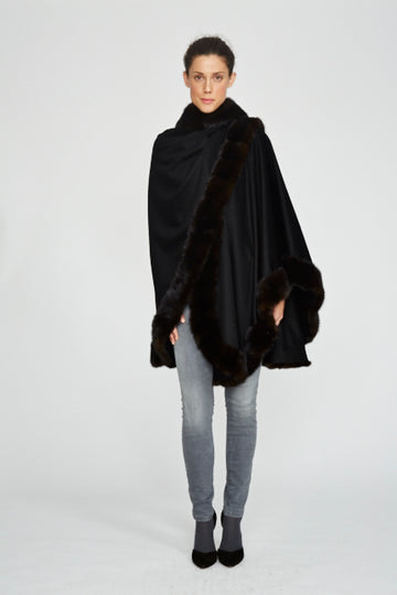 mahogany mink U cape wrapped around model styling