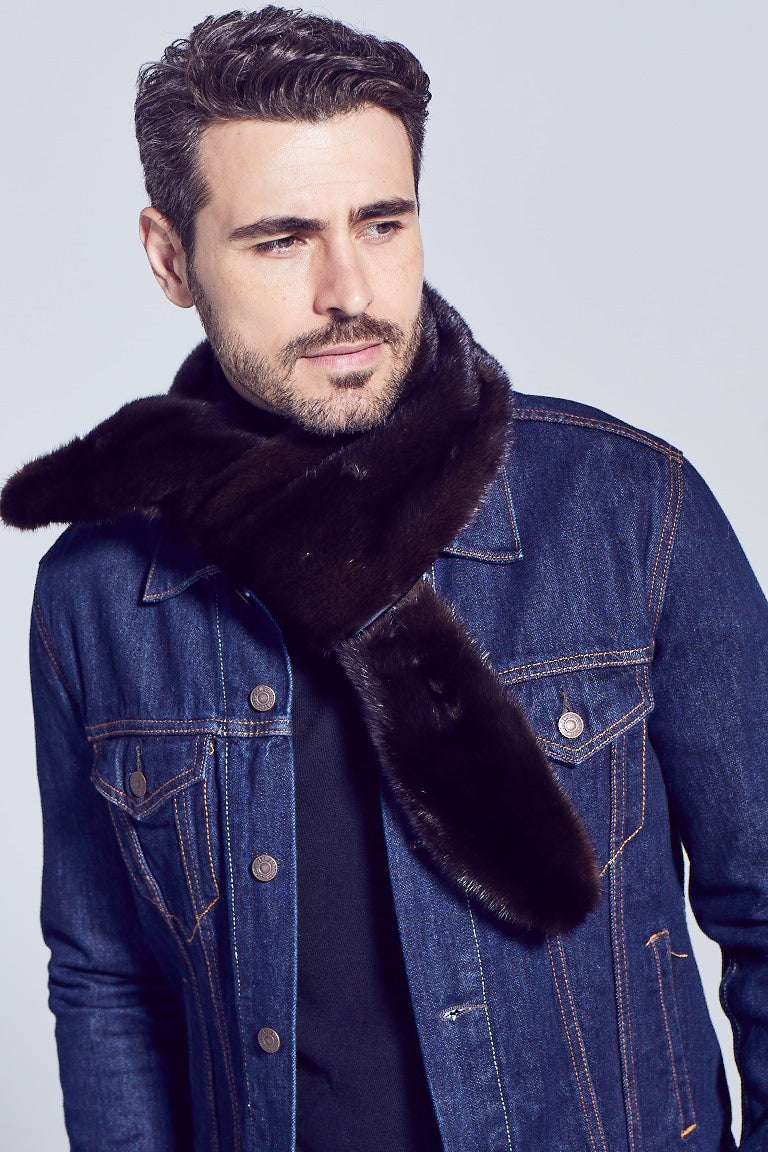 Men's Ranch Mink Fur Shawl Collar – GK Furs