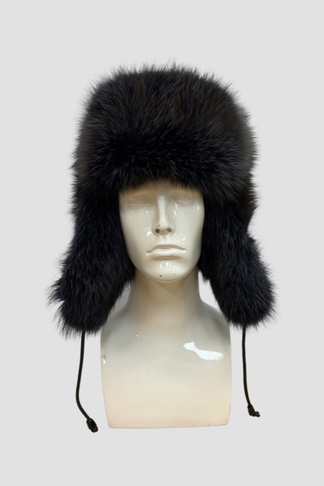 Fox fur hat on sale