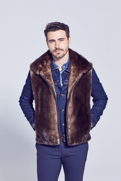Men's Baron Otter Fur Vest – GK Furs