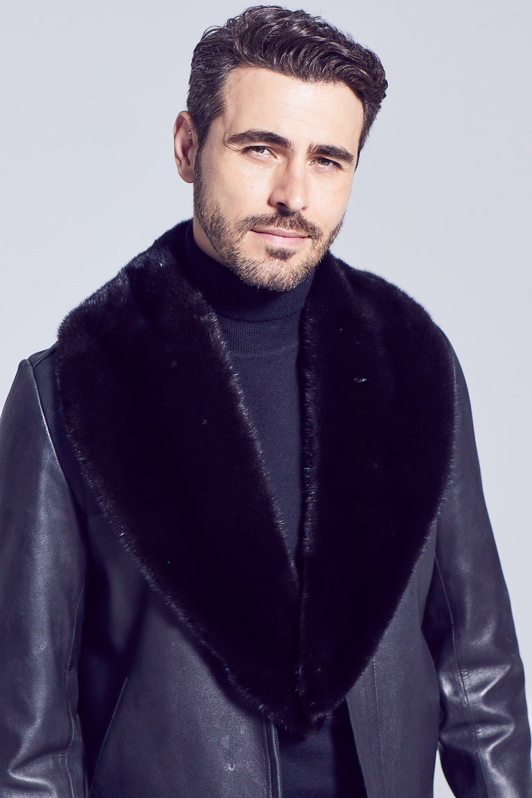 Men's Ranch Mink Fur Shawl Collar – GK Furs