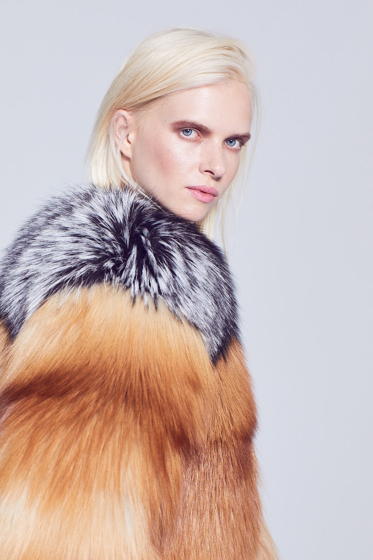 Fox fur bolero jacket best sale